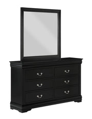 Louis Philip Black Sleigh Bedroom Set - Lara FurnitureBedroom Set