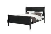 Louis Philip Black Sleigh Bedroom Set - Lara FurnitureBedroom Set