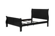 Louis Philip Black Sleigh Bedroom Set - Lara FurnitureBedroom Set