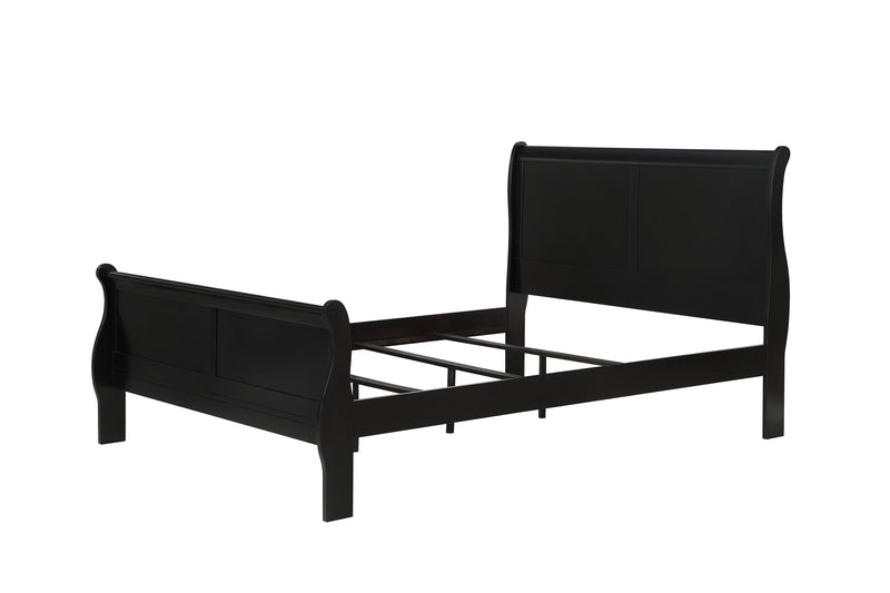 Louis Philip Black Sleigh Bedroom Set - Lara FurnitureBedroom Set