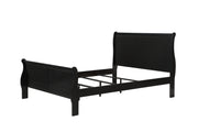  Louis Philip Black Sleigh Bedroom Set - Lara FurnitureBedroom Set
