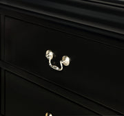  Louis Philip Black Sleigh Bedroom Set - Lara FurnitureBedroom Set