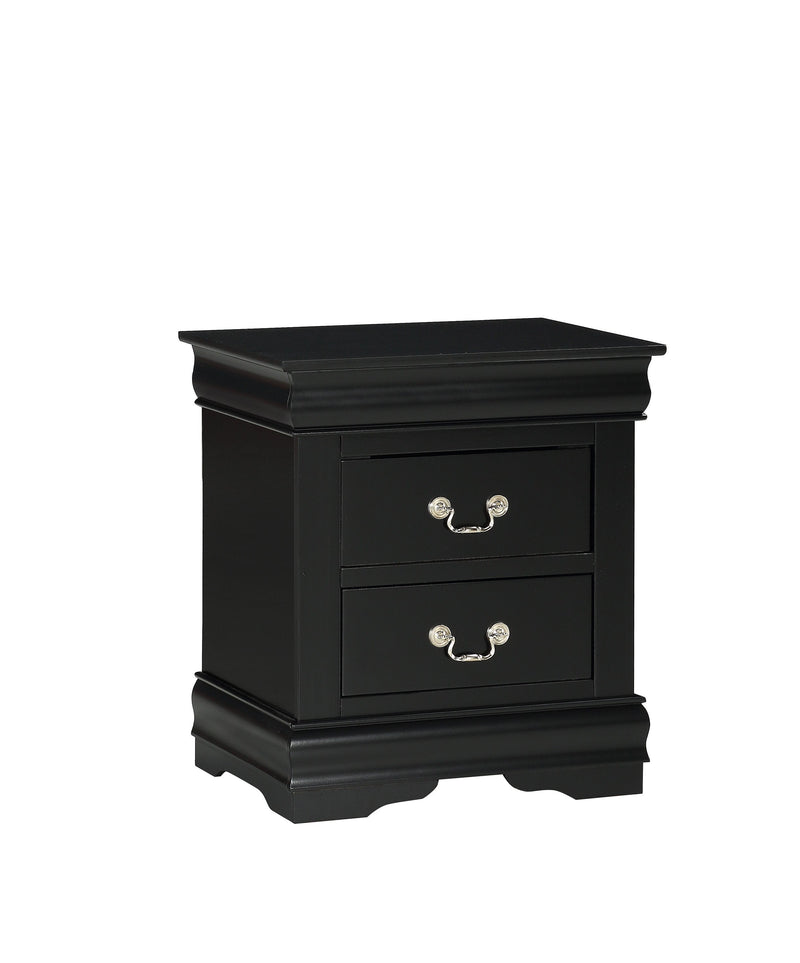  Louis Philip Black Sleigh Bedroom Set - Lara FurnitureBedroom Set