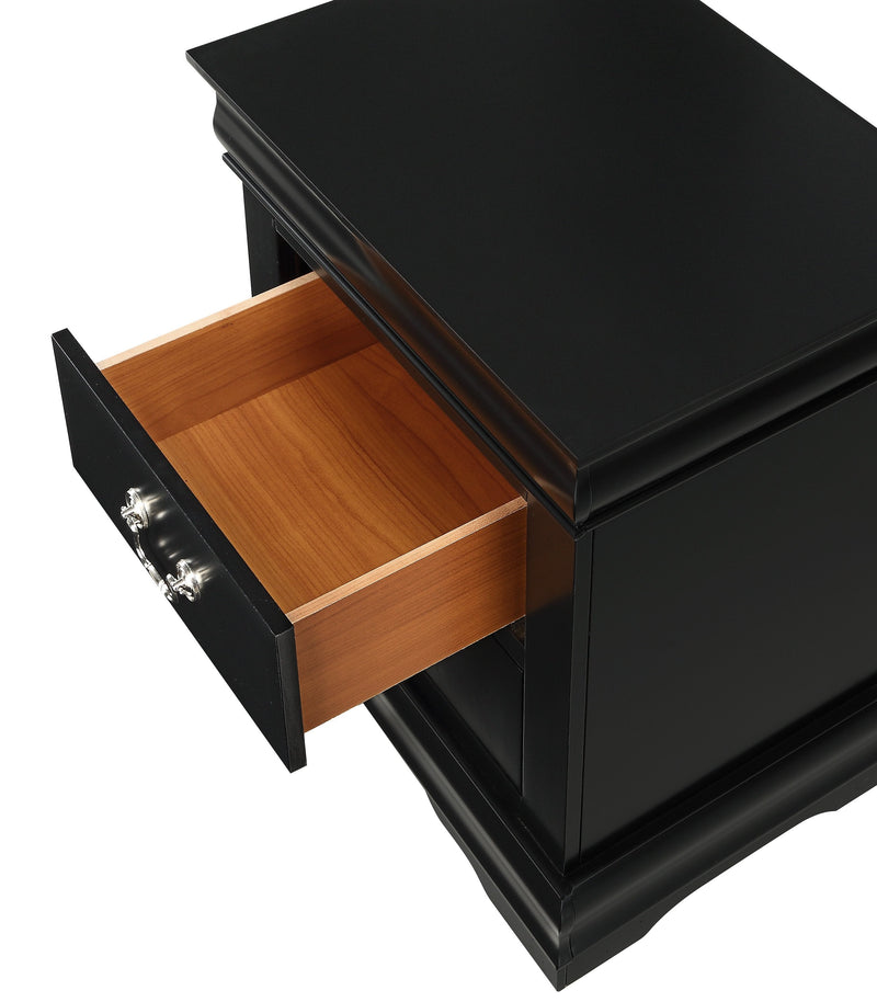  Louis Philip Black Sleigh Bedroom Set - Lara FurnitureBedroom Set
