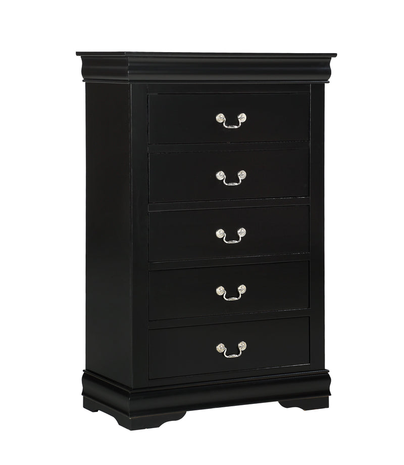 Louis Philip Black Sleigh Youth Bedroom Set - Lara FurnitureYouth Bedroom Set