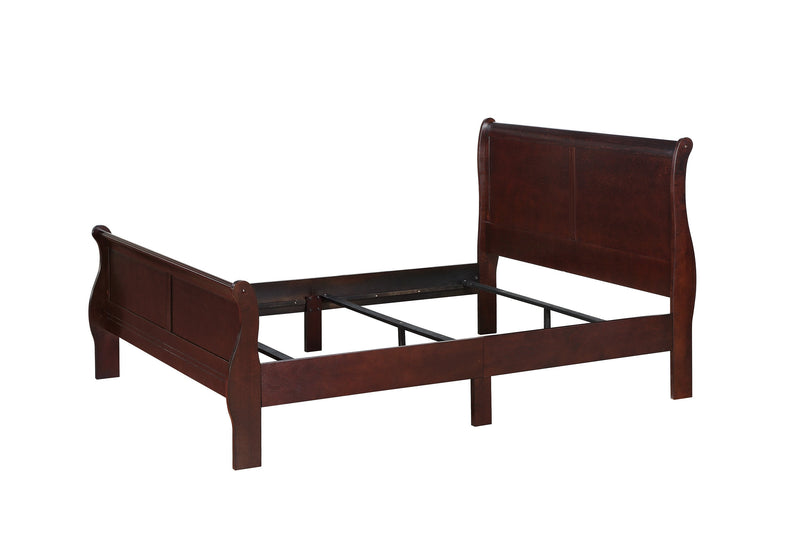 Louis Philip Cherry King Sleigh Bed - Lara FurnitureKing Bed