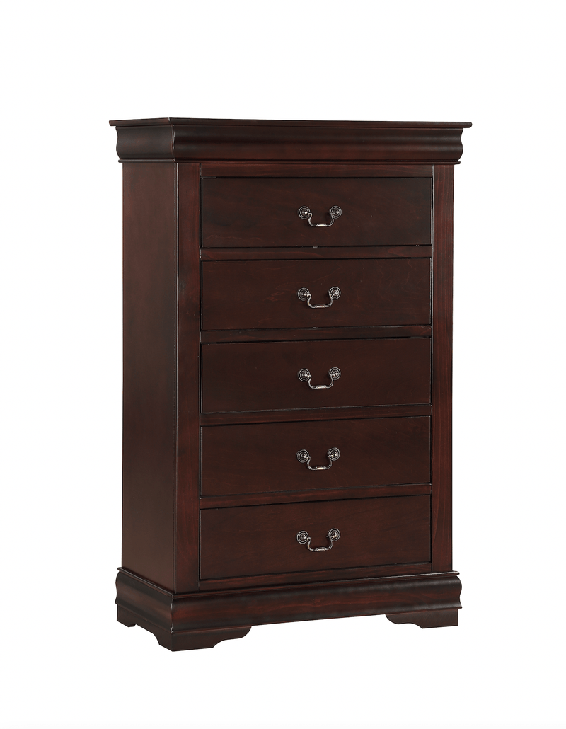 Louis Philip Cherry Sleigh Bedroom Set - Lara FurnitureBedroom Set