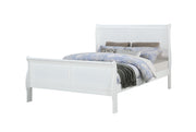 Louis Philip White King Sleigh Bed - Lara FurnitureKing Bed