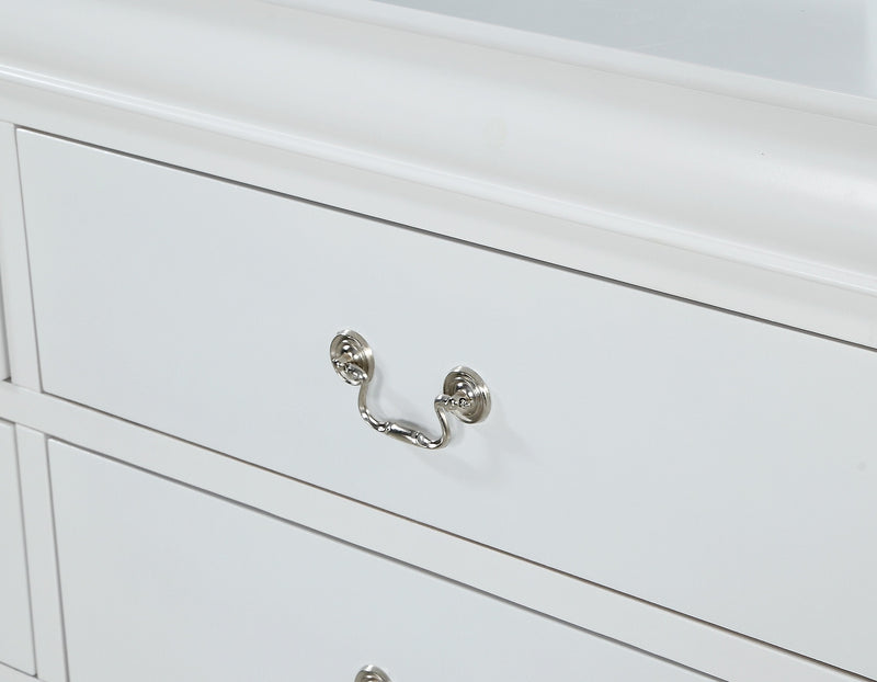 Louis Philip White Sleigh Bedroom Set - Lara FurnitureBedroom Set