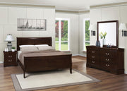 Louis Philippe 4-piece Eastern King Bedroom Set Cappuccino - 202411KE-S4