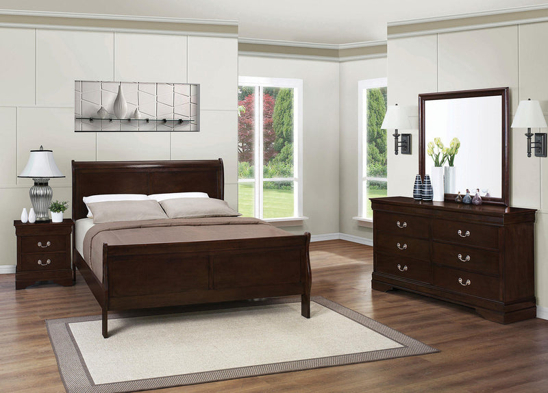 Louis Philippe 4-piece Eastern King Bedroom Set Cappuccino - 202411KE-S4