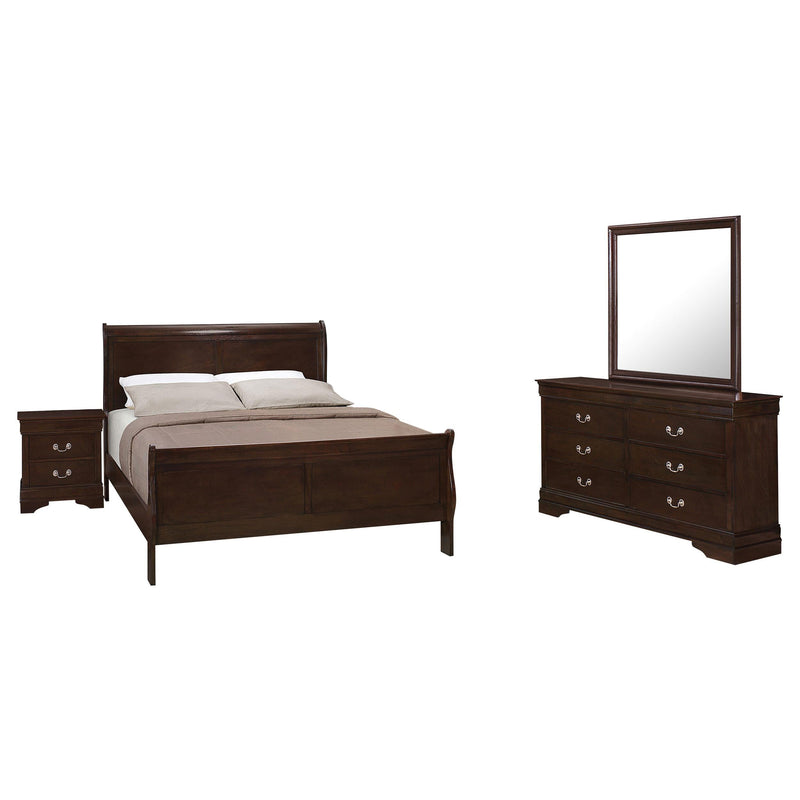 Louis Philippe 4-piece Queen Bedroom Set Cappuccino - 202411Q-S4