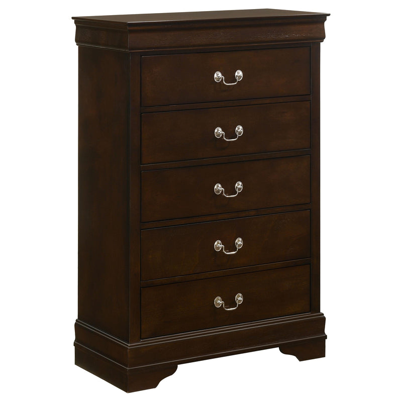 Louis Philippe 5-drawer Bedroom Chest Cappuccino - 202415
