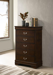 Louis Philippe 5-drawer Bedroom Chest Cappuccino - 202415