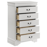 Louis Philippe 5-drawer Bedroom Chest White - 202445