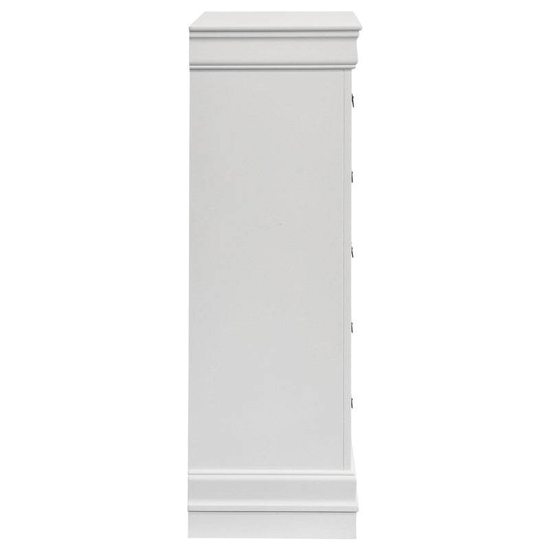 Louis Philippe 5-drawer Bedroom Chest White - 202445