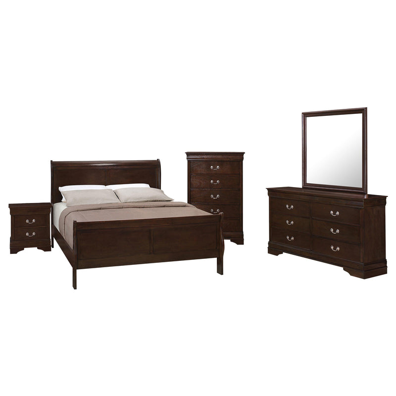 Louis Philippe 5-piece Eastern King Bedroom Set Cappuccino - 202411KE-S5