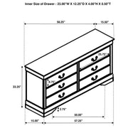 Louis Philippe 5-piece Full Bedroom Set White - 202441F-S5