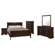 Louis Philippe 5-piece Queen Bedroom Set Cappuccino - 202411Q-S5