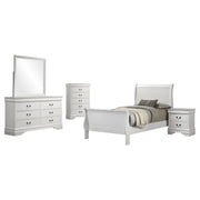 Louis Philippe 5-piece Twin Bedroom Set White - 202441T-S5