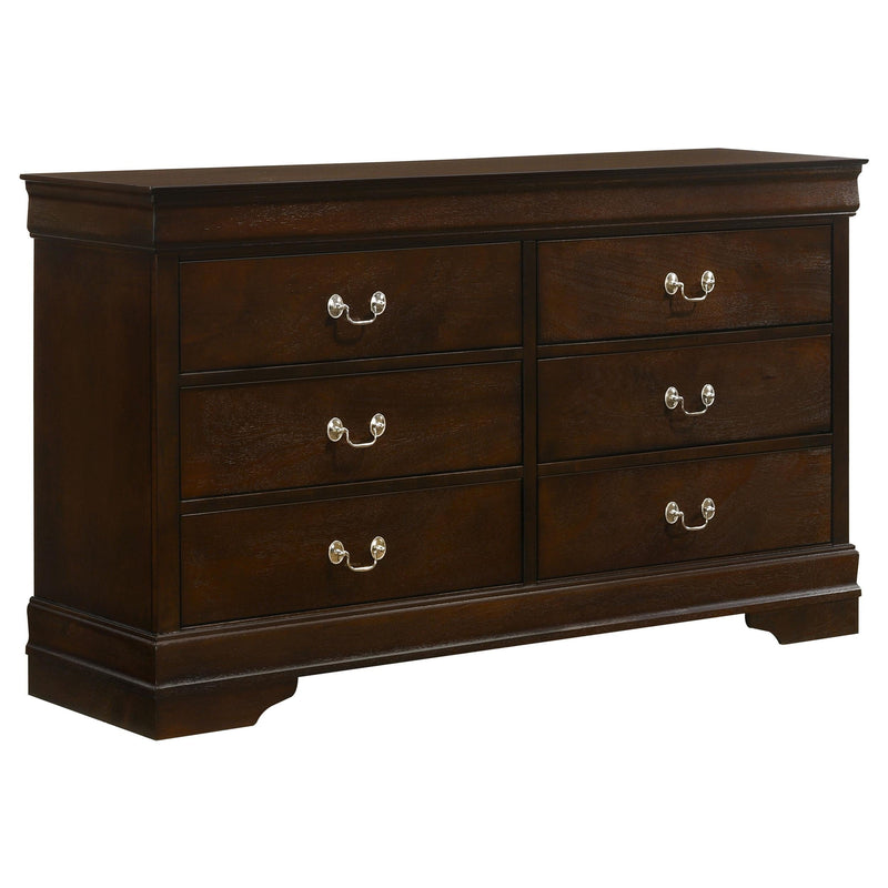 Louis Philippe 6-drawer Dresser Cappuccino - 202413
