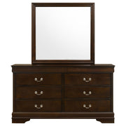 Louis Philippe 6-drawer Dresser with Mirror Cappuccino - 202413M