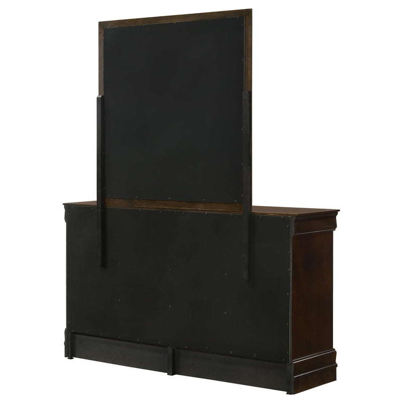 Louis Philippe 6-drawer Dresser with Mirror Cappuccino - 202413M