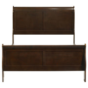 Louis Philippe Wood Full Sleigh Bed Cappuccino - 202411F
