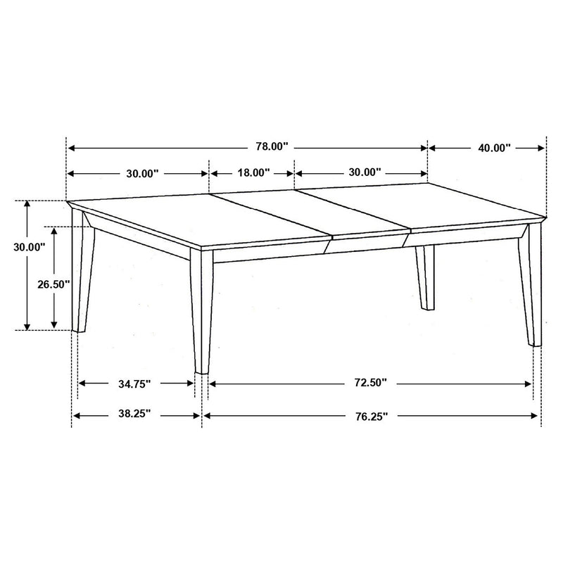 Louise 7-piece Rectangular Extension Leaf Dining Set Black - 101561-S7