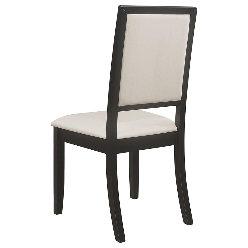 Louise Upholstered Wood Dining Side Chair Black (Set of 2) - 101562