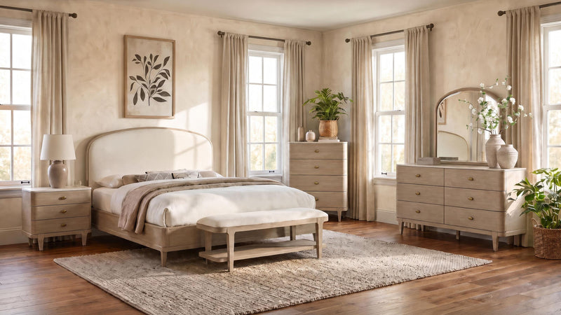Lucaire 5-piece Eastern King Bedroom Set Sandstone - 225181KE-S5