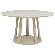 Lucaire 54-inch Round Cultured Marble Dining Table Sandstone - 105967
