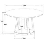 Lucaire 54-inch Round Cultured Marble Dining Table Sandstone - 105967