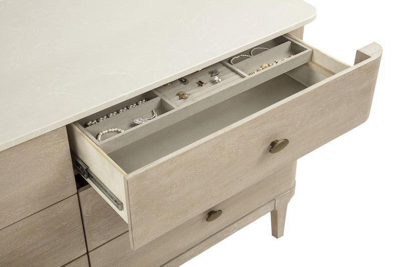 Lucaire 6-drawer Dresser Cabinet Sandstone - 225183