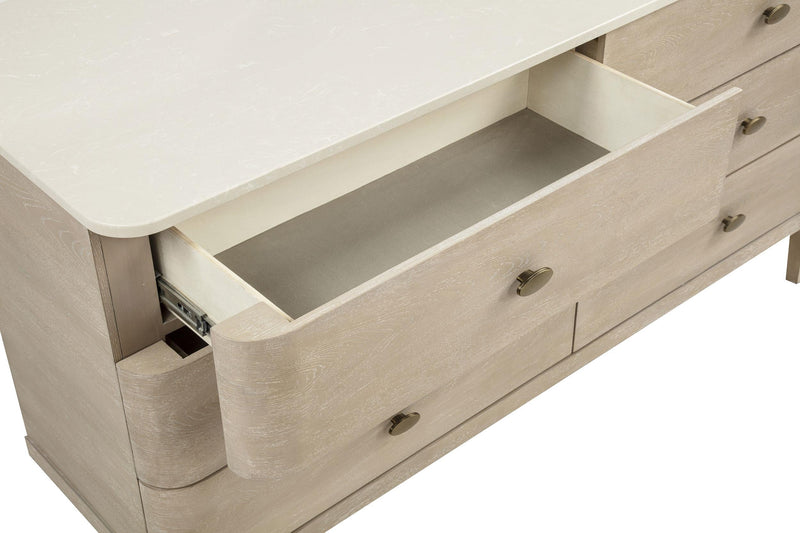 Lucaire 6-drawer Dresser Cabinet Sandstone - 225183