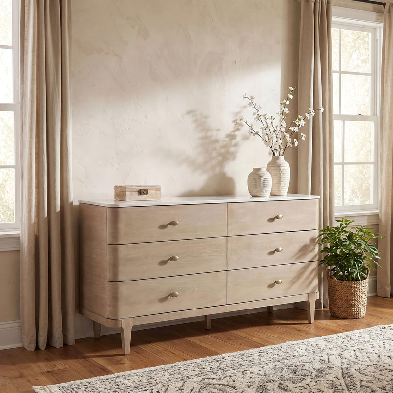 Lucaire 6-drawer Dresser Cabinet Sandstone - 225183