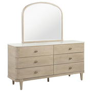 Lucaire 6-drawer Dresser Cabinet with Mirror Sandstone - 225183M