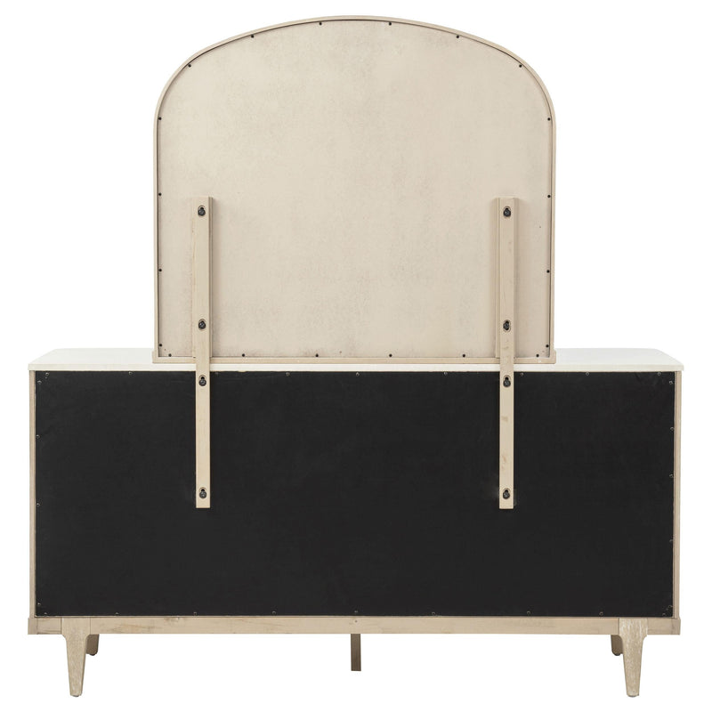 Lucaire 6-drawer Dresser Cabinet with Mirror Sandstone - 225183M