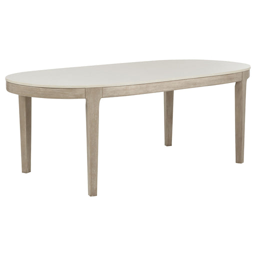 Lucaire 84-inch Cultured Marble Top Dining Table Honed Cream - 105960