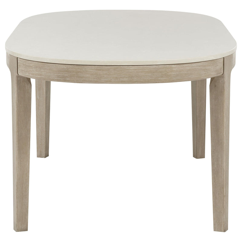 Lucaire 84-inch Cultured Marble Top Dining Table Honed Cream - 105960