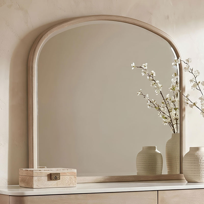 Lucaire Arched Dresser Mirror Sandstone - 225184