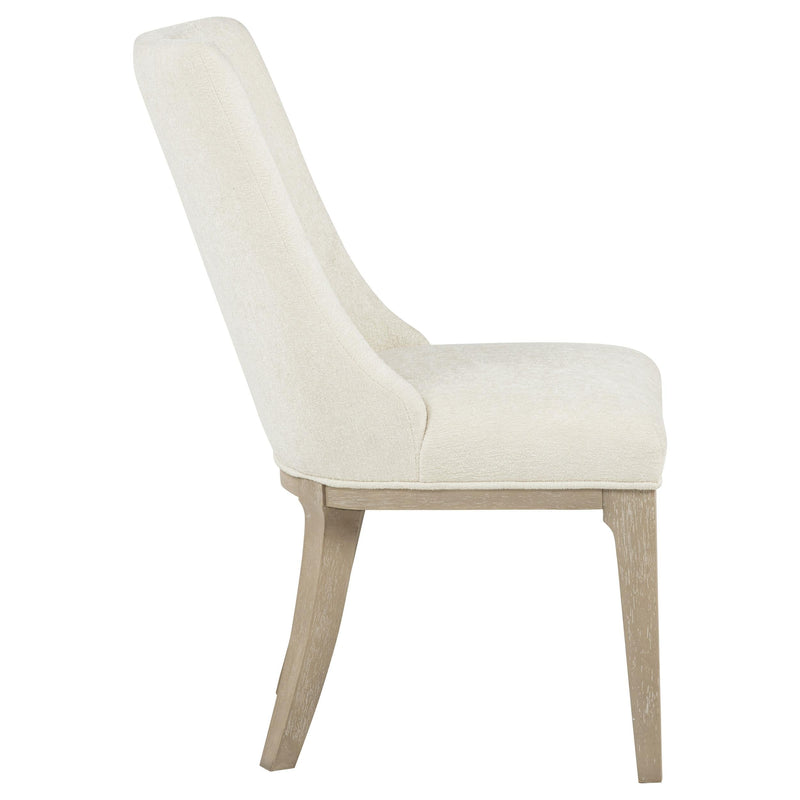 Lucaire Arched Upholstered Dining Side Chair Cream (Set of 2) - 105962