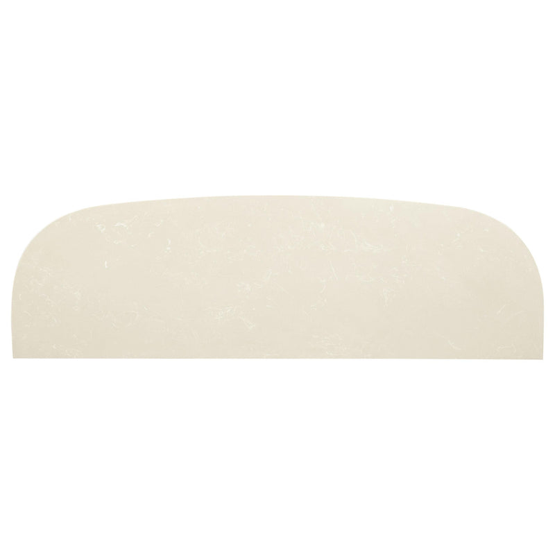 Lucaire Oval Cultured Marble Top Console Table Honed Cream and Sandstone - 706749