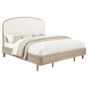 Lucaire Queen Upholstered Panel Bed Sandstone - 225181Q