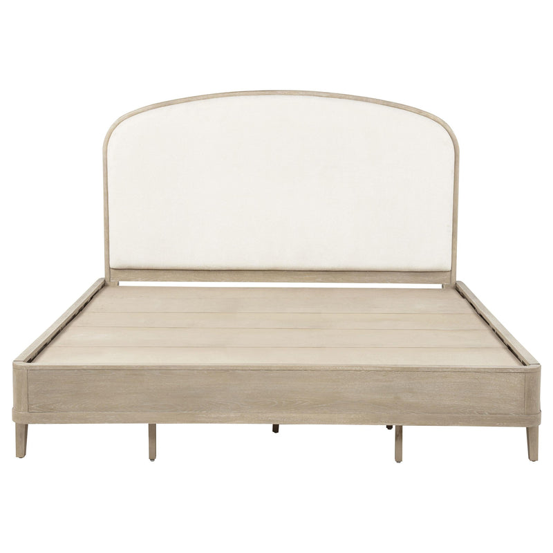 Lucaire Queen Upholstered Panel Bed Sandstone - 225181Q