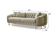 Lucas 89" Wide Tufted Sofa - Sofas