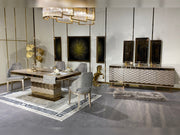 Lucas Diningroom (Consol With Mirror & Dining Table & 6 Dining Chair) - 200-MUM-LUC-DT-6-SET