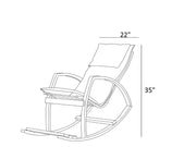 Lucas Rocking Chair Fume in Red - 701-ROC-RED