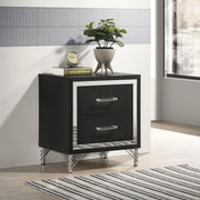 Lucia 2-drawer Nightstand Bedside Table Black - 224992