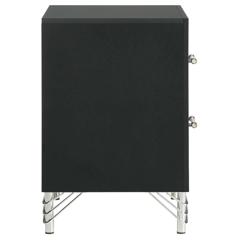 Lucia 2-drawer Nightstand Bedside Table Black - 224992